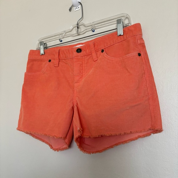 Carve Designs Oahu Corduroy Cut Off Shorts Size 4 Orange Beach Summer Casual - Picture 2 of 9